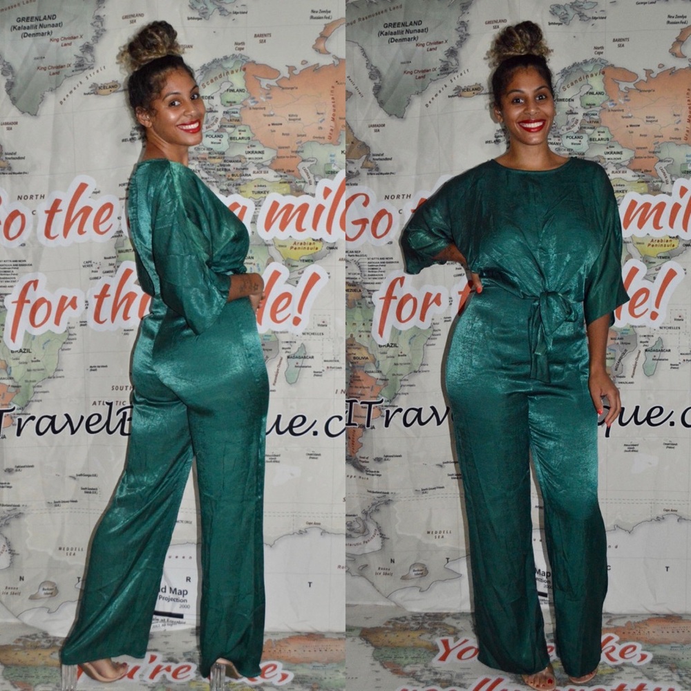 Green jumpsuit